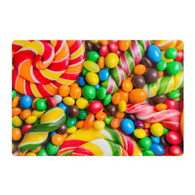 Магнитный плакат 3Х2 с принтом Сладкоежка в Белгороде, Полимерный материал с магнитным слоем | 6 деталей размером 9*9 см | Тематика изображения на принте: вкуснотища | вкусняшки | глазурь | жевачка | карамель | карамельки | конфетки | конфеты | леденец | мармеладки | сахар | сладости