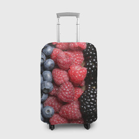 Чехол для чемодана 3D с принтом Сочные ягоды в Белгороде, 86% полиэфир, 14% спандекс | двустороннее нанесение принта, прорези для ручек и колес | богатый урожай | брусника | ерга | земляника | клубника | клюква | малина | морожка | облепиха | рябина | смородина | сок | сочные плоды | фрукты | черника | черноплодка | шиповник | ягоды