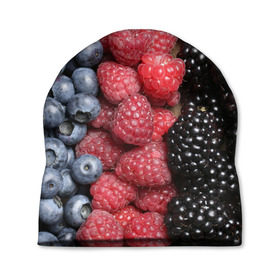 Шапка 3D с принтом Сочные ягоды в Белгороде, 100% полиэстер | универсальный размер, печать по всей поверхности изделия | богатый урожай | брусника | ерга | земляника | клубника | клюква | малина | морожка | облепиха | рябина | смородина | сок | сочные плоды | фрукты | черника | черноплодка | шиповник | ягоды