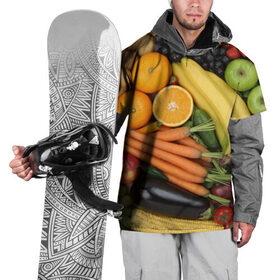 Накидка на куртку 3D с принтом Овощи и фрукты в Белгороде, 100% полиэстер |  | Тематика изображения на принте: апельсин | баклажан | банан | картофель | клубника | кукуруза | морковь | овощи | перец | фрукты | яблоки
