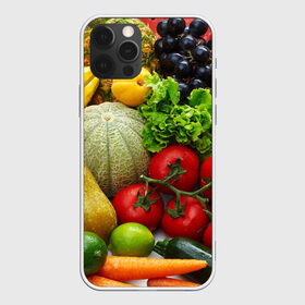 Чехол для iPhone 12 Pro Max с принтом Богатый урожай в Белгороде, Силикон |  | Тематика изображения на принте: апельсин | баклажан | банан | богатый урожай | виноград | горох | еда | кабачок | капуста | картофель | лимон | морковь | овощи | огурец | перец | персик | помидор | слива | сочные плоды | томат | тыква