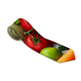 Галстук 3D с принтом Богатый урожай в Белгороде, 100% полиэстер | Длина 148 см; Плотность 150-180 г/м2 | апельсин | баклажан | банан | богатый урожай | виноград | горох | еда | кабачок | капуста | картофель | лимон | морковь | овощи | огурец | перец | персик | помидор | слива | сочные плоды | томат | тыква