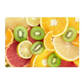 Магнитный плакат 3Х2 с принтом Сочные фрукты в Белгороде, Полимерный материал с магнитным слоем | 6 деталей размером 9*9 см | Тематика изображения на принте: апельсин | грейпфрут | десерт | дольки | киви | кусочки фруктов | лайм | лимон | разрез | сечение | фреш | фрукты | цитрусовые