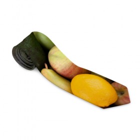 Галстук 3D с принтом Спелые фрукты в Белгороде, 100% полиэстер | Длина 148 см; Плотность 150-180 г/м2 | Тематика изображения на принте: ананас | арбуз | банан | богатый урожай | виноград | горох | груша | еда | капуста | картофель | лук | морковь | овощи | огурец | перец | персик | слива | сочные плоды | томат | фасоль | фрукты | яблоко