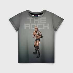 Детская футболка 3D с принтом The Rock WWE в Белгороде, 100% гипоаллергенный полиэфир | прямой крой, круглый вырез горловины, длина до линии бедер, чуть спущенное плечо, ткань немного тянется | dwayne johnson | the rock | wwe | рестлинг | спорт