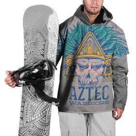 Накидка на куртку 3D с принтом Aztec Warriors в Белгороде, 100% полиэстер |  | античный | ацтеки | гранж | живопись | культура | майя | орнамент | ретро | старинный | элемент