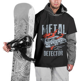 Накидка на куртку 3D с принтом Metal Detector в Белгороде, 100% полиэстер |  | metal | кровь | метал | мызыка | новинки | рок | тяжелый | череп