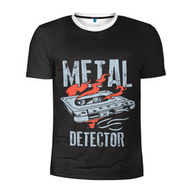 Мужская футболка 3D спортивная с принтом Metal Detector в Белгороде, 100% полиэстер с улучшенными характеристиками | приталенный силуэт, круглая горловина, широкие плечи, сужается к линии бедра | metal | кровь | метал | мызыка | новинки | рок | тяжелый | череп