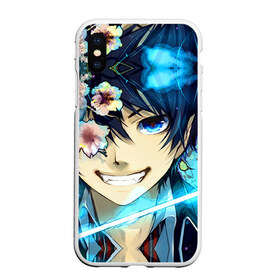 Чехол для iPhone XS Max матовый с принтом Blue Exorcist в Белгороде, Силикон | Область печати: задняя сторона чехла, без боковых панелей | anime | ao no exorcist | экзорцист