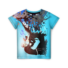Детская футболка 3D с принтом Blue Exorcist в Белгороде, 100% гипоаллергенный полиэфир | прямой крой, круглый вырез горловины, длина до линии бедер, чуть спущенное плечо, ткань немного тянется | anime | ao no exorcist | экзорцист