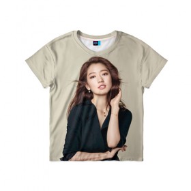 Детская футболка 3D с принтом Song Hye Kyo в Белгороде, 100% гипоаллергенный полиэфир | прямой крой, круглый вырез горловины, длина до линии бедер, чуть спущенное плечо, ткань немного тянется | дорама