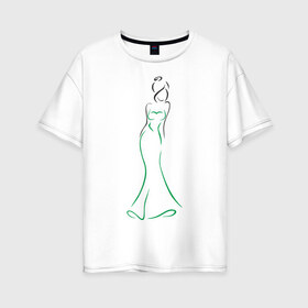 Женская футболка хлопок Oversize с принтом Подружка невесты в Белгороде, 100% хлопок | свободный крой, круглый ворот, спущенный рукав, длина до линии бедер
 | девичник | жена | невеста | подружка невесты | свадьба