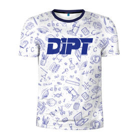 Мужская футболка 3D спортивная с принтом DIPT в Белгороде, 100% полиэстер с улучшенными характеристиками | приталенный силуэт, круглая горловина, широкие плечи, сужается к линии бедра | 