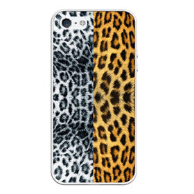 Чехол для iPhone 5/5S матовый с принтом Леопард Снежный Барс в Белгороде, Силикон | Область печати: задняя сторона чехла, без боковых панелей | textures | барс | животное | леопард | пятна | снежный | текстура | чёрное с белым