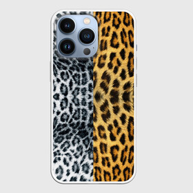 Чехол для iPhone 13 Pro с принтом Леопард Снежный Барс в Белгороде,  |  | textures | барс | животное | леопард | пятна | снежный | текстура | чёрное с белым