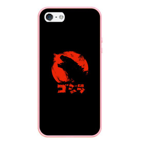Чехол для iPhone 5/5S матовый с принтом Godzilla в Белгороде, Силикон | Область печати: задняя сторона чехла, без боковых панелей | cinema | film | godzilla | monster | годзила | годзилла | кино | монстр | фильм