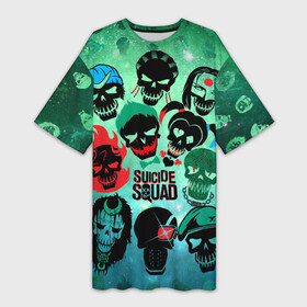 Платье-футболка 3D с принтом Suicide Squad в Белгороде,  |  | suicide squad