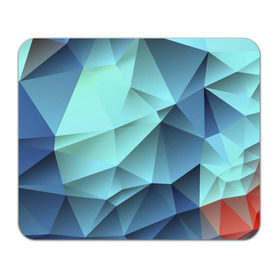 Коврик прямоугольный с принтом Polygon blue в Белгороде, натуральный каучук | размер 230 х 185 мм; запечатка лицевой стороны | Тематика изображения на принте: полигон | текстура