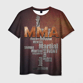 Мужская футболка 3D с принтом MMA в Белгороде, 100% полиэфир | прямой крой, круглый вырез горловины, длина до линии бедер | Тематика изображения на принте: judo | mixed | mma | sambo | wrestling