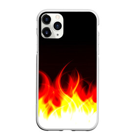 Чехол для iPhone 11 Pro матовый с принтом Flame в Белгороде, Силикон |  | Тематика изображения на принте: пламя | черный | яркий