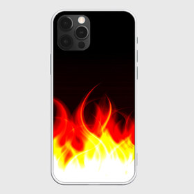 Чехол для iPhone 12 Pro Max с принтом Flame в Белгороде, Силикон |  | пламя | черный | яркий