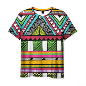 Мужская футболка 3D с принтом Зимбабве в Белгороде, 100% полиэфир | прямой крой, круглый вырез горловины, длина до линии бедер | африка | орнамент | этнический | этно
