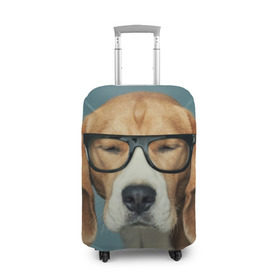 Чехол для чемодана 3D с принтом Бигль в Белгороде, 86% полиэфир, 14% спандекс | двустороннее нанесение принта, прорези для ручек и колес | бигль | гончая | дворняжка | охотничья | песик | песики | собака | собаки