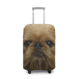Чехол для чемодана 3D с принтом Брюссельский гриффон в Белгороде, 86% полиэфир, 14% спандекс | двустороннее нанесение принта, прорези для ручек и колес | брюссельский | грифон | гриффон | гриффоны | дворняжка | дворняжки | песик | песики | собака | собаки