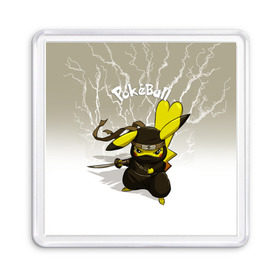 Магнит 55*55 с принтом Pikachu в Белгороде, Пластик | Размер: 65*65 мм; Размер печати: 55*55 мм | pikachu | pokeball | pokemon | пикачу | покеболл | покемон