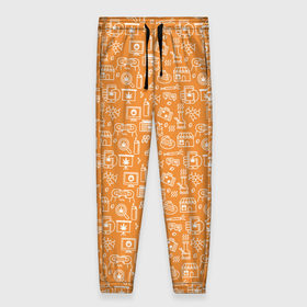 Женские брюки 3D с принтом Жизнь на Ямайке в Белгороде, полиэстер 100% | прямой крой, два кармана без застежек по бокам, с мягкой трикотажной резинкой на поясе и по низу штанин. В поясе для дополнительного комфорта — широкие завязки | оранжевый | паттерн