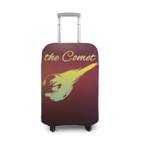 Чехол для чемодана 3D с принтом Летящая комета в Белгороде, 86% полиэфир, 14% спандекс | двустороннее нанесение принта, прорези для ручек и колес | комета | космос | красиво | надписи | планета