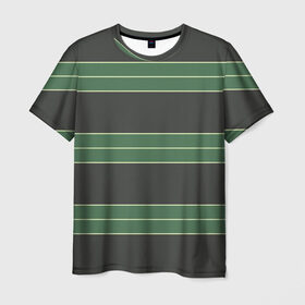 Мужская футболка 3D с принтом Одежда Курта Кобейна в Белгороде, 100% полиэфир | прямой крой, круглый вырез горловины, длина до линии бедер | в полоску | зеленая | курт кобейн | полосатая | полоски