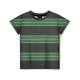 Детская футболка 3D с принтом Одежда Курта Кобейна в Белгороде, 100% гипоаллергенный полиэфир | прямой крой, круглый вырез горловины, длина до линии бедер, чуть спущенное плечо, ткань немного тянется | в полоску | зеленая | курт кобейн | полосатая | полоски