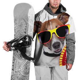 Накидка на куртку 3D с принтом Джек Рассел с веером в Белгороде, 100% полиэстер |  | джек рассел | песик | песики | собака | собаки | терьер