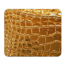 Коврик прямоугольный с принтом Золотой Крокодил в Белгороде, натуральный каучук | размер 230 х 185 мм; запечатка лицевой стороны | gold | texture | глянец | золото | кожа | крокодил | текстура
