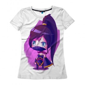 Женская футболка 3D с принтом Templar Assassin Cute в Белгороде, 100% полиэфир ( синтетическое хлопкоподобное полотно) | прямой крой, круглый вырез горловины, длина до линии бедер | dota | dota 2 | дота | дотан | раки | темпларка