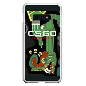 Чехол для Samsung S10E с принтом cs:go - Fire Serpent (Огненный змей) в Белгороде, Силикон | Область печати: задняя сторона чехла, без боковых панелей | ak | cs | csgo | fire | seprent | го | змей | кс | огненный | тайное