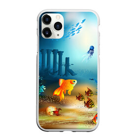 Чехол для iPhone 11 Pro матовый с принтом Золотая рыбка в Белгороде, Силикон |  | вода | водоросли | море | подводный мир | природа | рыба | рыбка | туризм
