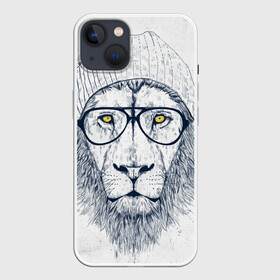 Чехол для iPhone 13 с принтом Cool Lion в Белгороде,  |  | красивый | крутой | лев | львица | очки | рисунок | узор