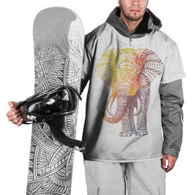 Накидка на куртку 3D с принтом Solar Elephant в Белгороде, 100% полиэстер |  | красивый | крутой | рисунок | слон | узор