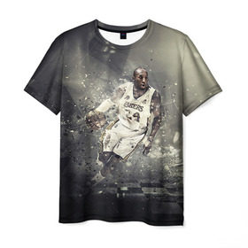 Мужская футболка 3D с принтом Kobe Bryant в Белгороде, 100% полиэфир | прямой крой, круглый вырез горловины, длина до линии бедер | kobe bryant | lakers | los angeles lakers | nba. | баскетбол | баскетболист | коби брайант | лайкерс | лос анджелес лейкерс | нба
