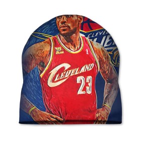 Шапка 3D с принтом LeBron James в Белгороде, 100% полиэстер | универсальный размер, печать по всей поверхности изделия | Тематика изображения на принте: cleveland cavaliers | lebron james | nba. | баскетбол | баскетболист | джеймс леброн | кливленд кавальерс | нба