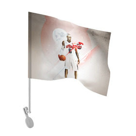 Флаг для автомобиля с принтом LeBron James в Белгороде, 100% полиэстер | Размер: 30*21 см | cleveland cavaliers | lebron james | nba. | баскетбол | баскетболист | джеймс леброн | кливленд кавальерс | нба
