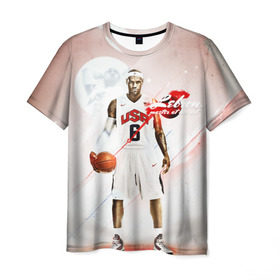 Мужская футболка 3D с принтом LeBron James в Белгороде, 100% полиэфир | прямой крой, круглый вырез горловины, длина до линии бедер | cleveland cavaliers | lebron james | nba. | баскетбол | баскетболист | джеймс леброн | кливленд кавальерс | нба