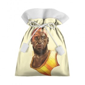 Подарочный 3D мешок с принтом LeBron James в Белгороде, 100% полиэстер | Размер: 29*39 см | Тематика изображения на принте: cleveland cavaliers | lebron james | nba. | баскетбол | баскетболист | джеймс леброн | кливленд кавальерс | нба