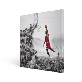 Холст квадратный с принтом Michael Jordan в Белгороде, 100% ПВХ |  | chicago bulls | michael jeffrey jordan | nba. | баскетбол | баскетболист | вашингтон уизардс | майкл джордан | нба | чикаго | чикаго буллз