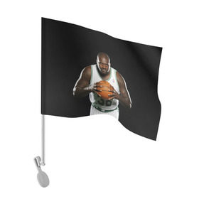 Флаг для автомобиля с принтом Shaquille O`Neal в Белгороде, 100% полиэстер | Размер: 30*21 см | shaquille oneal | баскетболист | нба | шакил онил