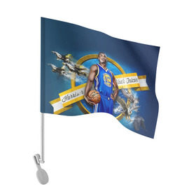 Флаг для автомобиля с принтом Баскетболист в Белгороде, 100% полиэстер | Размер: 30*21 см | nba | баскетбол | баскетболист | нба