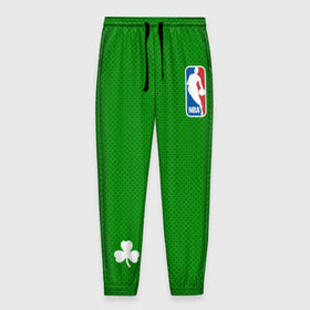Мужские брюки 3D с принтом Boston Celtics в Белгороде, 100% полиэстер | манжеты по низу, эластичный пояс регулируется шнурком, по бокам два кармана без застежек, внутренняя часть кармана из мелкой сетки | Тематика изображения на принте: boston celtics | бостон | бостон селтикс | нба | селтикс