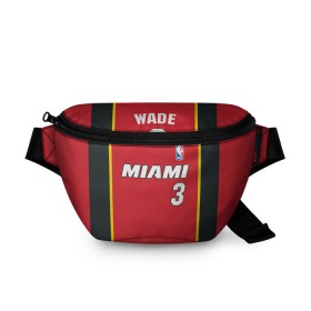 Поясная сумка 3D с принтом Miami Heat 3 в Белгороде, 100% полиэстер | плотная ткань, ремень с регулируемой длиной, внутри несколько карманов для мелочей, основное отделение и карман с обратной стороны сумки застегиваются на молнию | 3 | dwyane wade | miami heat | nba |  дуэйн уэйд | баскетбол | майами | майами хит | нба